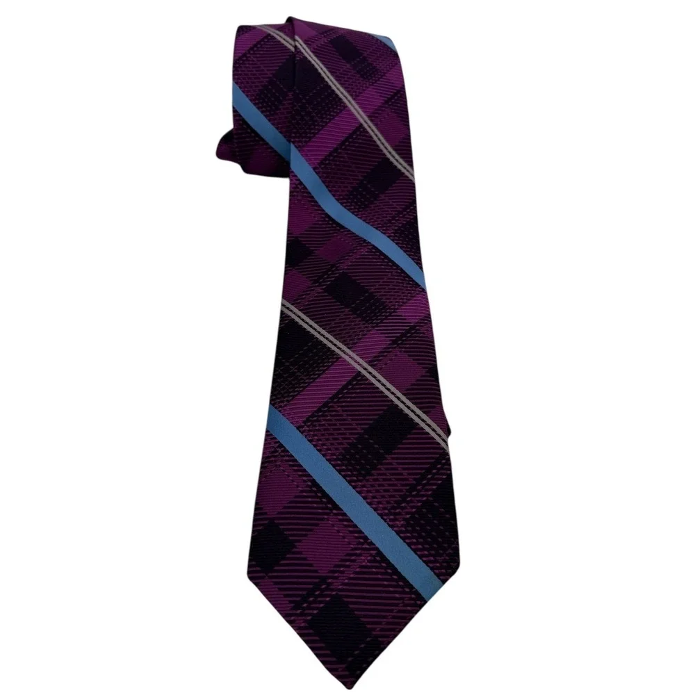 Robert Talbott Best of Class‎ Nordstrom Multicolored Plaid Sz 3.5x59  (TD17)